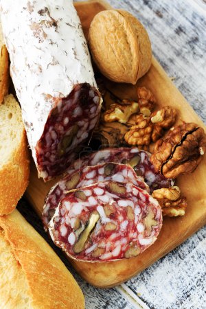 Salami with walnuts - Traditional Italian salami
