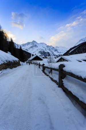 Winter vacations - winter scenery in the Alpine village