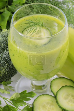 Healthy diet, fresh vegetable juice, cucumber juice