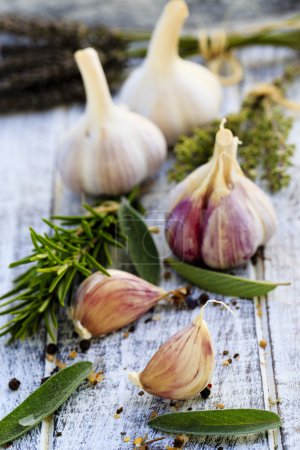 Garlic, herbs and spices