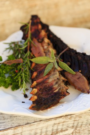 Barbecue - grilled pork ribs