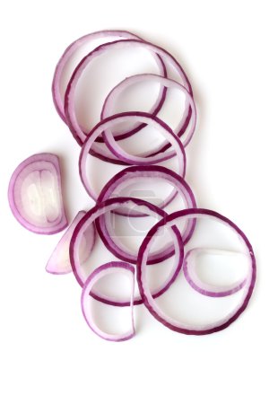Red Onion Rings Isolated
