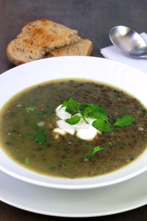 Lentil Soup with Watercress