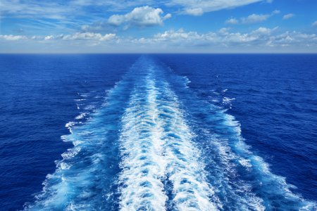 Ocean Wake from Cruise Ship