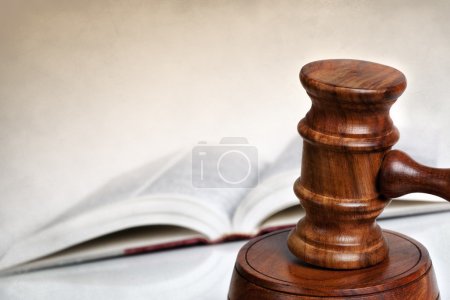 Gavel with Book and Copy Space