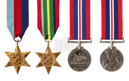 British and Australian War Medals Isolated