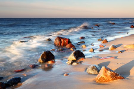 Stones on shore of the Baltic Sea.