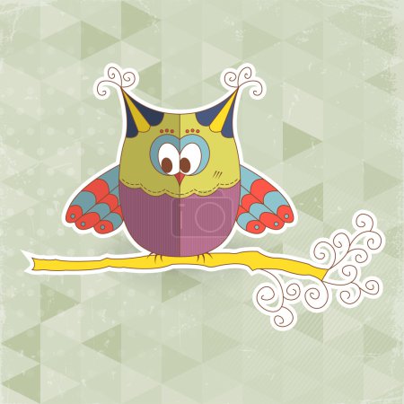 Cute owl sticker