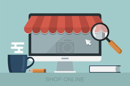 Concept of online shopping web store