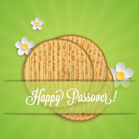 Jewish Passover holiday greeting card