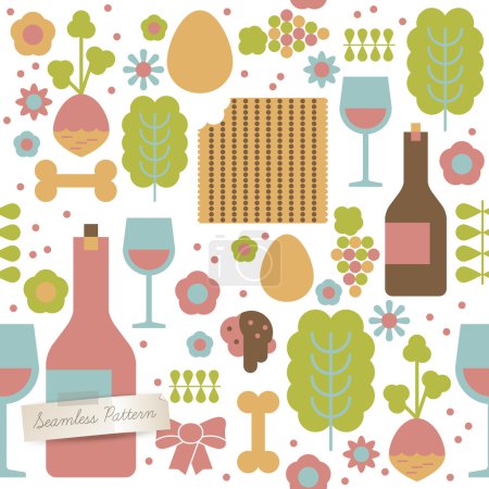 Seamless pattern for Jewish holiday Passover