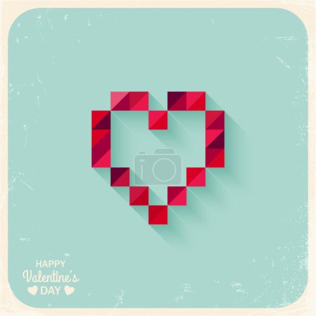 Pixel heart shape.