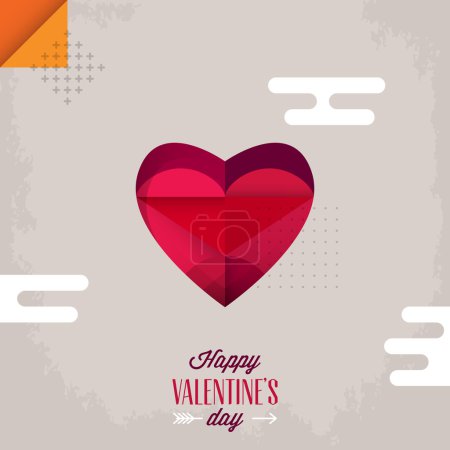 Valentine's day greeting card design.