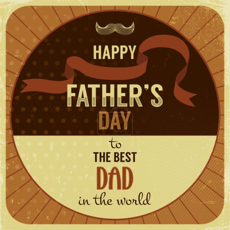 Retro style greeting card for Father's Day.
