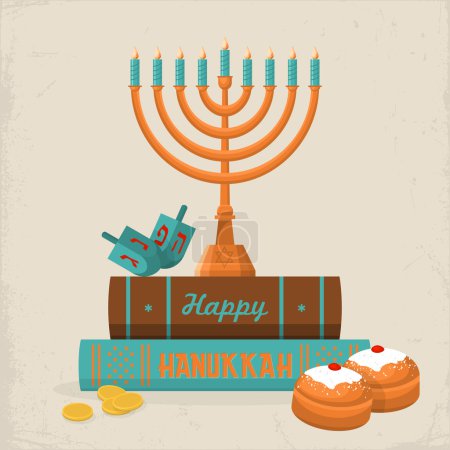 Happy Hanukkah greeting card