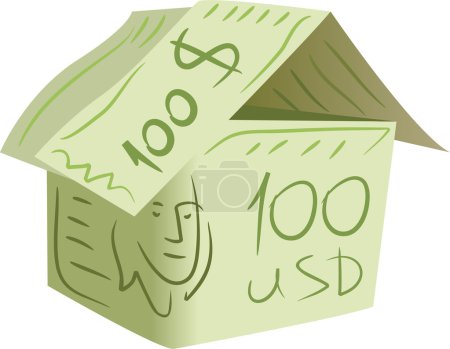 Dollar house vector