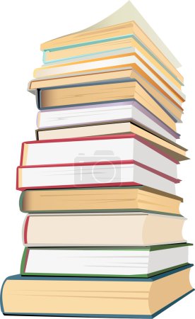 Books stack vector