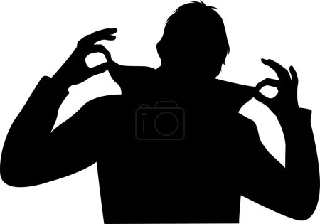 Cool man with fingers vector