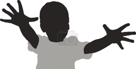 Baby with fingers vector
