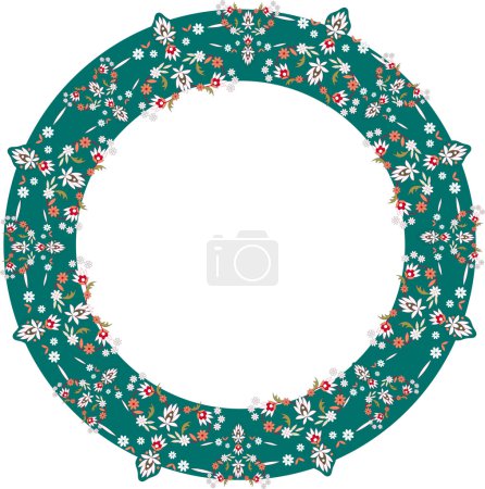Wreath ornament vector
