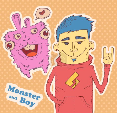 Monster and boy