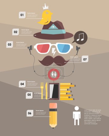 Infographic. hipster