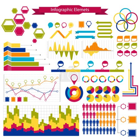 Infographics collection :graphs,histograms,arrows