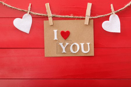 I Love You message card