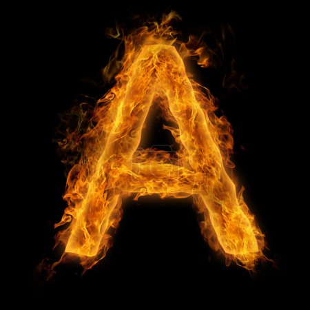 Flaming Letter A