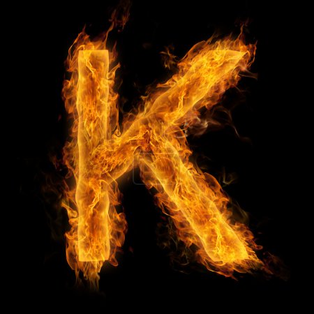 Flaming Letter K