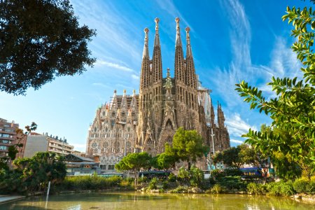 BARCELONA, SPAIN - DECEMBER 14: La Sagrada Familia - the impress