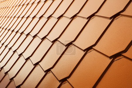 Copper tile wall