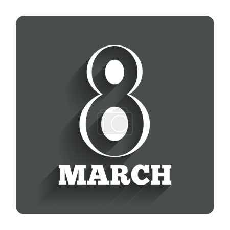 8 March Womens Day sign icon. Holiday symbol.