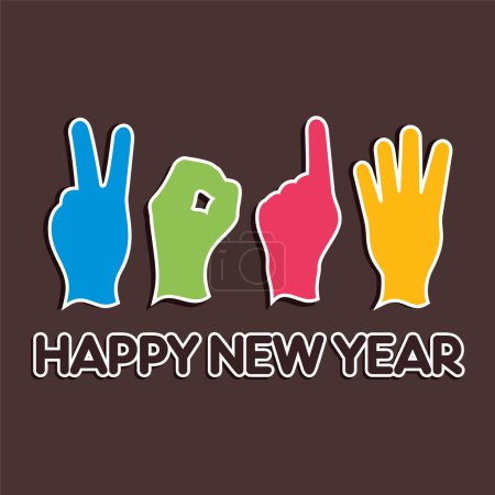 Creative new year,2014 concept with finger