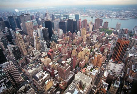 Aerial view of Manhattan in New-York