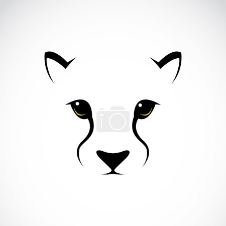 Vector image of an cheetah face