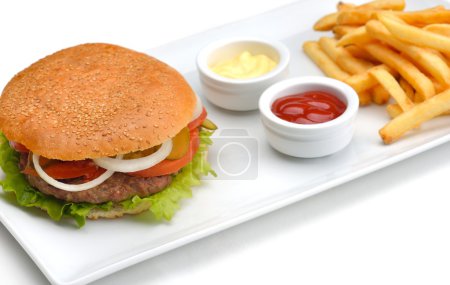 Fast food hamburger menu
