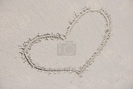 Heart  on sand