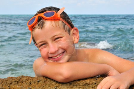Smile young swimmer