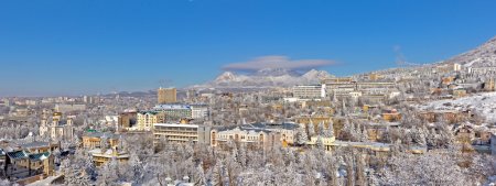 Panorama of winter Pyatigorsk.
