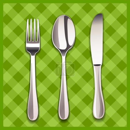 Knife, spoon and fork