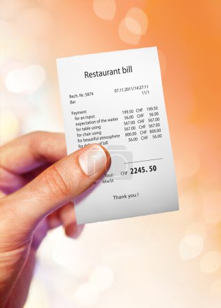 Restaurant bill