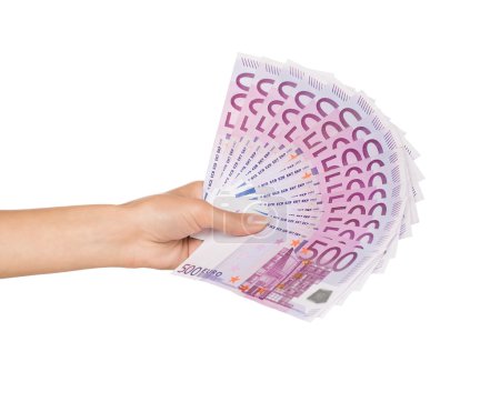 Female hand holding money