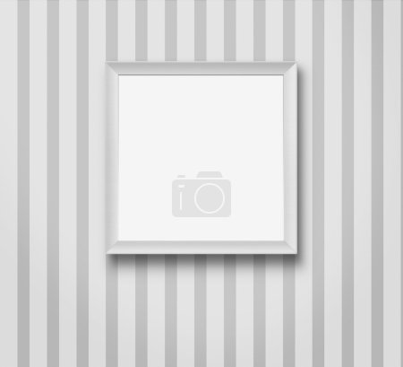 Blank picture frame at the wall