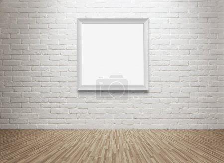 Blank picture frame at the wall