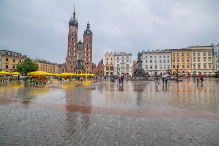 Main market square of the Old Town in Krakow, Poland