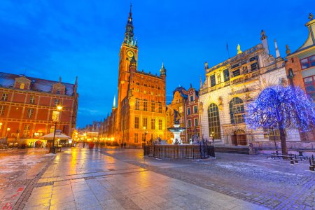 Historical city hall in old town of Gdansk