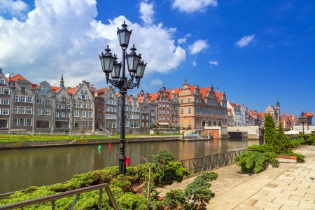 Old town of Gdansk at Motlawa river in Gdansk