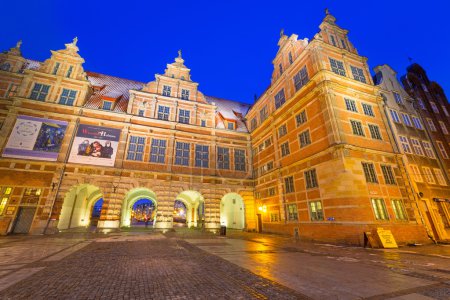 The Green Gate at night in Gdansk