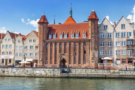 Old town of Gdansk at Motlawa river  in Gdansk